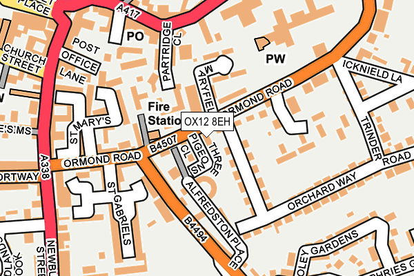 OX12 8EH map - OS OpenMap – Local (Ordnance Survey) OX12 8EH map - OS OpenMap – Local (Ordnance Survey)