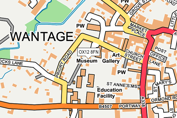 OX12 8FN map - OS OpenMap – Local (Ordnance Survey) OX12 8FN map - OS OpenMap – Local (Ordnance Survey)