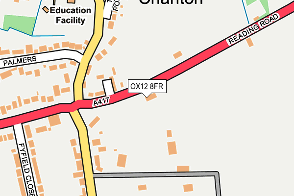 OX12 8FR map - OS OpenMap – Local (Ordnance Survey) OX12 8FR map - OS OpenMap – Local (Ordnance Survey)