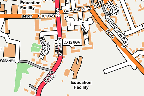 OX12 8GA map - OS OpenMap – Local (Ordnance Survey) OX12 8GA map - OS OpenMap – Local (Ordnance Survey)