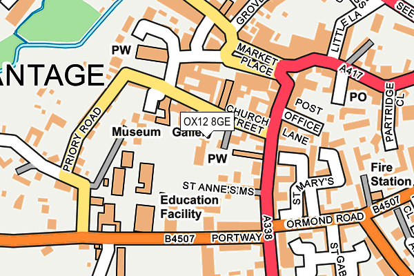 OX12 8GE map - OS OpenMap – Local (Ordnance Survey) OX12 8GE map - OS OpenMap – Local (Ordnance Survey)