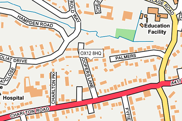 OX12 8HQ map - OS OpenMap – Local (Ordnance Survey)