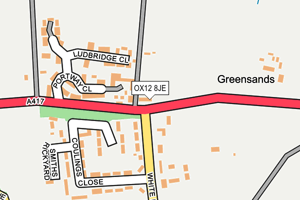 OX12 8JE map - OS OpenMap – Local (Ordnance Survey) OX12 8JE map - OS OpenMap – Local (Ordnance Survey)