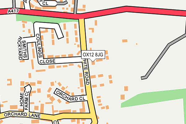 OX12 8JG map - OS OpenMap – Local (Ordnance Survey) OX12 8JG map - OS OpenMap – Local (Ordnance Survey)