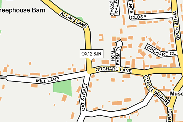 OX12 8JR map - OS OpenMap – Local (Ordnance Survey) OX12 8JR map - OS OpenMap – Local (Ordnance Survey)