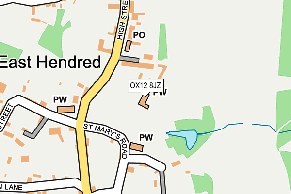 OX12 8JZ map - OS OpenMap – Local (Ordnance Survey) OX12 8JZ map - OS OpenMap – Local (Ordnance Survey)