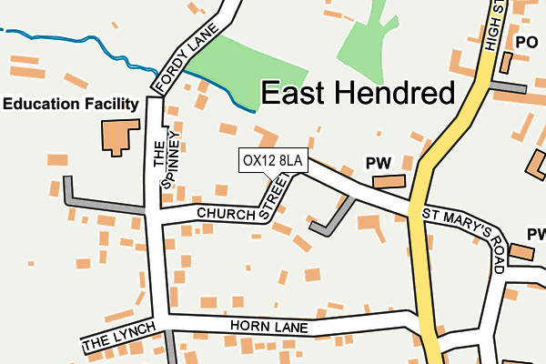 OX12 8LA map - OS OpenMap – Local (Ordnance Survey) OX12 8LA map - OS OpenMap – Local (Ordnance Survey)