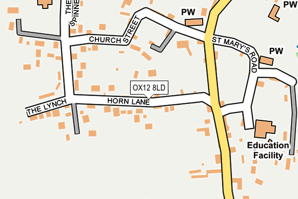 OX12 8LD map - OS OpenMap – Local (Ordnance Survey) OX12 8LD map - OS OpenMap – Local (Ordnance Survey)