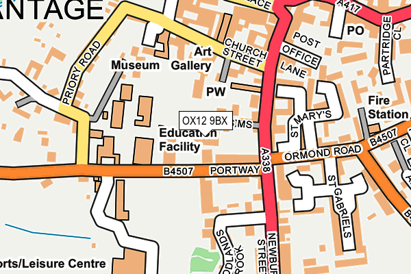 OX12 9BX map - OS OpenMap – Local (Ordnance Survey) OX12 9BX map - OS OpenMap – Local (Ordnance Survey)