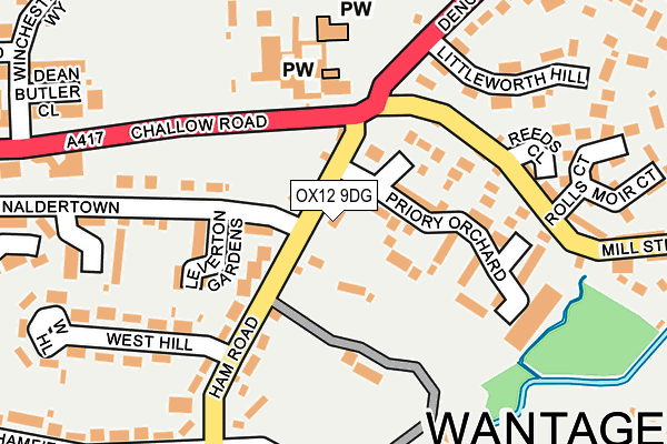 OX12 9DG map - OS OpenMap – Local (Ordnance Survey) OX12 9DG map - OS OpenMap – Local (Ordnance Survey)