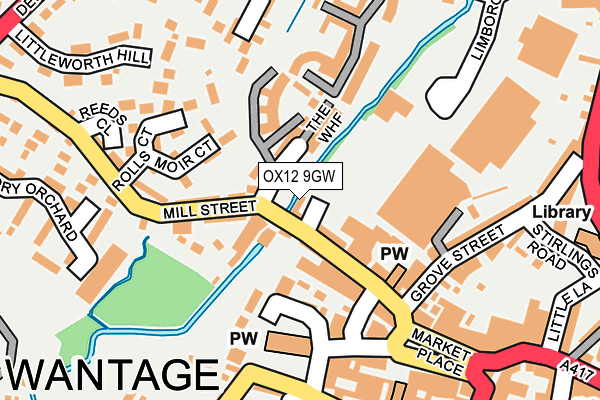 OX12 9GW map - OS OpenMap – Local (Ordnance Survey) OX12 9GW map - OS OpenMap – Local (Ordnance Survey)