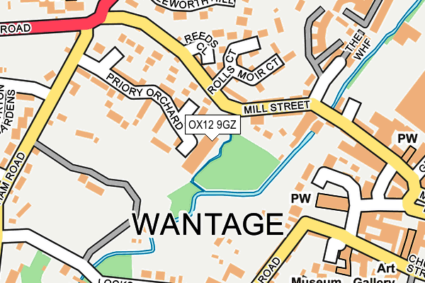 OX12 9GZ map - OS OpenMap – Local (Ordnance Survey) OX12 9GZ map - OS OpenMap – Local (Ordnance Survey)