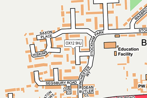OX12 9HJ map - OS OpenMap – Local (Ordnance Survey)