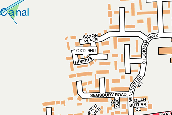 OX12 9HU map - OS OpenMap – Local (Ordnance Survey)