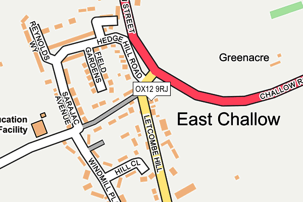 OX12 9RJ map - OS OpenMap – Local (Ordnance Survey) OX12 9RJ map - OS OpenMap – Local (Ordnance Survey)