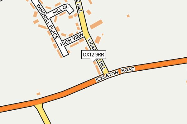 OX12 9RR map - OS OpenMap – Local (Ordnance Survey) OX12 9RR map - OS OpenMap – Local (Ordnance Survey)
