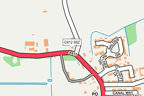 OX12 9SZ map - OS OpenMap – Local (Ordnance Survey) OX12 9SZ map - OS OpenMap – Local (Ordnance Survey)