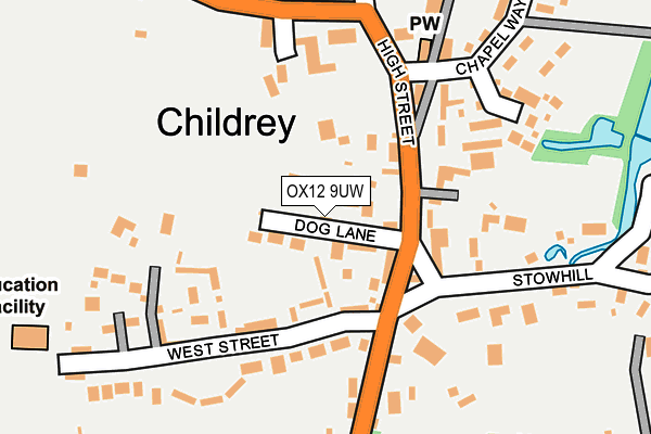 OX12 9UW map - OS OpenMap – Local (Ordnance Survey) OX12 9UW map - OS OpenMap – Local (Ordnance Survey)