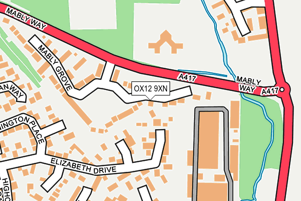 OX12 9XN map - OS OpenMap – Local (Ordnance Survey) OX12 9XN map - OS OpenMap – Local (Ordnance Survey)