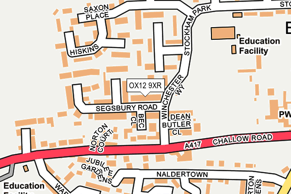 OX12 9XR map - OS OpenMap – Local (Ordnance Survey) OX12 9XR map - OS OpenMap – Local (Ordnance Survey)