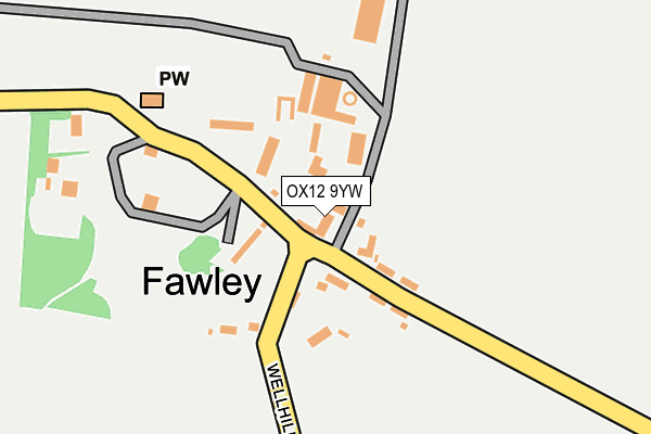 OX12 9YW map - OS OpenMap – Local (Ordnance Survey) OX12 9YW map - OS OpenMap – Local (Ordnance Survey)