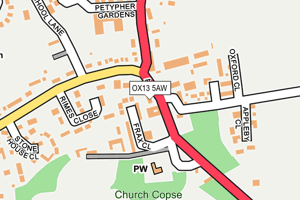 OX13 5AW map - OS OpenMap – Local (Ordnance Survey) OX13 5AW map - OS OpenMap – Local (Ordnance Survey)