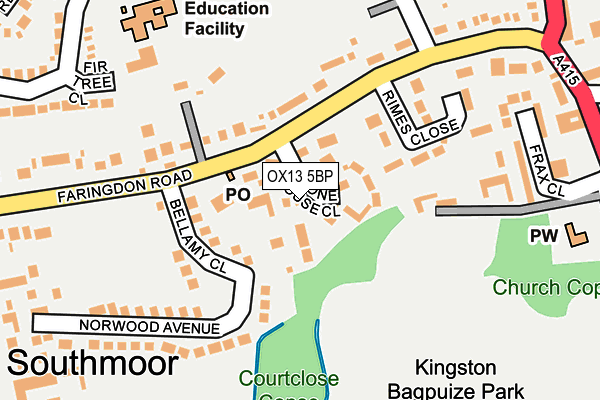 OX13 5BP map - OS OpenMap – Local (Ordnance Survey) OX13 5BP map - OS OpenMap – Local (Ordnance Survey)