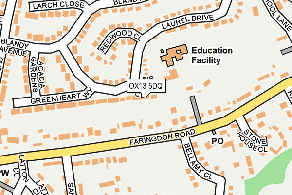 OX13 5DQ map - OS OpenMap – Local (Ordnance Survey) OX13 5DQ map - OS OpenMap – Local (Ordnance Survey)