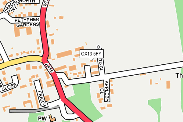OX13 5FY map - OS OpenMap – Local (Ordnance Survey) OX13 5FY map - OS OpenMap – Local (Ordnance Survey)