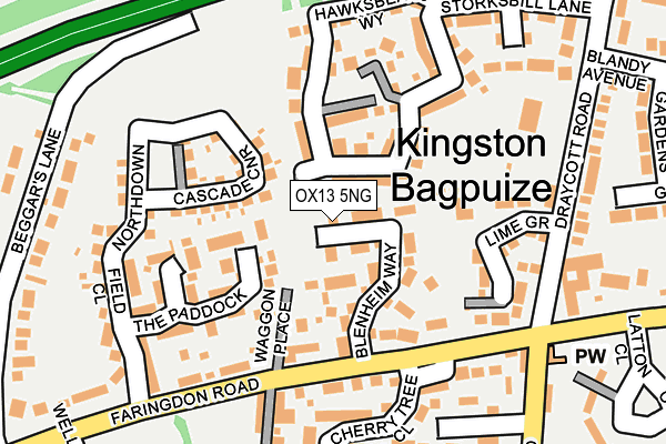OX13 5NG map - OS OpenMap – Local (Ordnance Survey) OX13 5NG map - OS OpenMap – Local (Ordnance Survey)