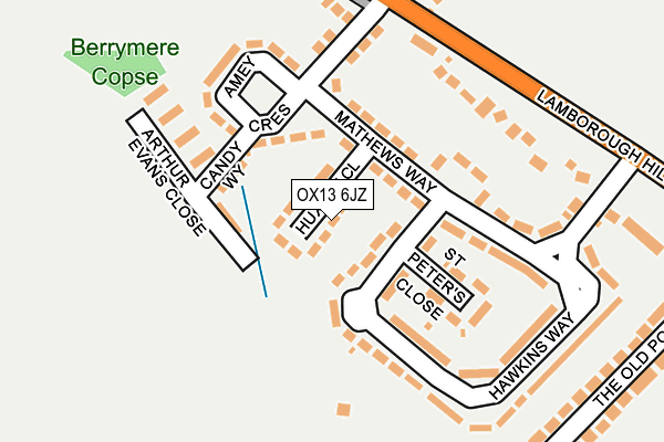 OX13 6JZ map - OS OpenMap – Local (Ordnance Survey) OX13 6JZ map - OS OpenMap – Local (Ordnance Survey)
