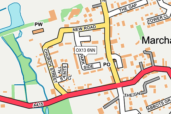 OX13 6NN map - OS OpenMap – Local (Ordnance Survey) OX13 6NN map - OS OpenMap – Local (Ordnance Survey)