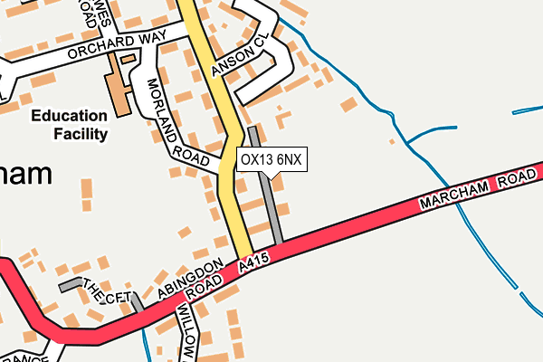 OX13 6NX map - OS OpenMap – Local (Ordnance Survey) OX13 6NX map - OS OpenMap – Local (Ordnance Survey)