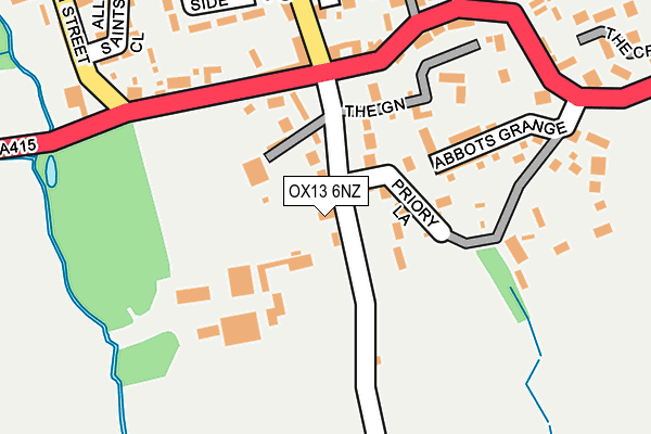 OX13 6NZ map - OS OpenMap – Local (Ordnance Survey) OX13 6NZ map - OS OpenMap – Local (Ordnance Survey)
