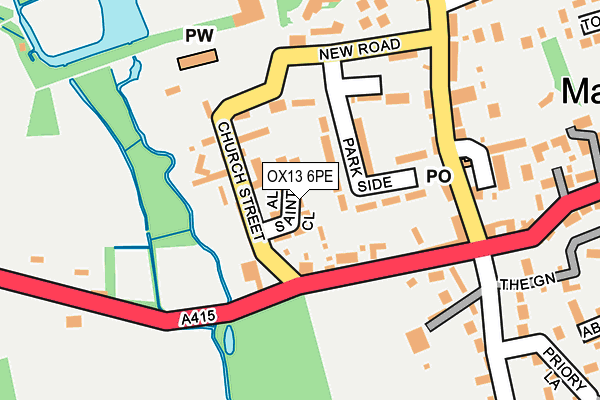 OX13 6PE map - OS OpenMap – Local (Ordnance Survey) OX13 6PE map - OS OpenMap – Local (Ordnance Survey)