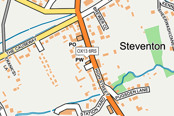 OX13 6RS map - OS OpenMap – Local (Ordnance Survey) OX13 6RS map - OS OpenMap – Local (Ordnance Survey)