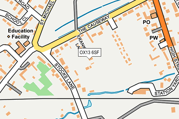 OX13 6SF map - OS OpenMap – Local (Ordnance Survey) OX13 6SF map - OS OpenMap – Local (Ordnance Survey)