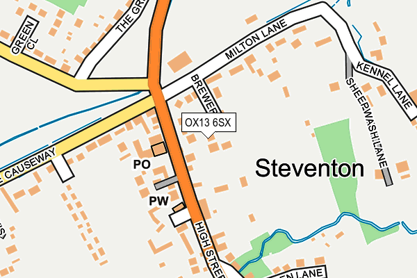 OX13 6SX map - OS OpenMap – Local (Ordnance Survey) OX13 6SX map - OS OpenMap – Local (Ordnance Survey)