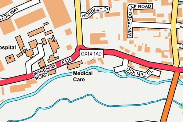 OX14 1AD map - OS OpenMap – Local (Ordnance Survey) OX14 1AD map - OS OpenMap – Local (Ordnance Survey)
