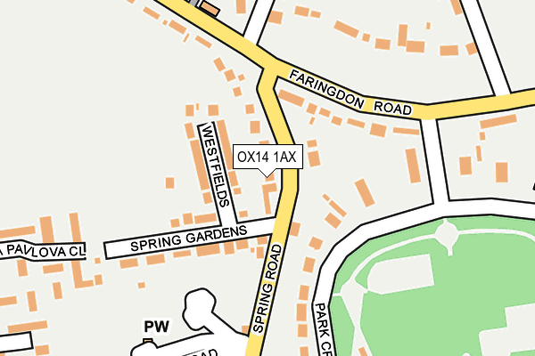 OX14 1AX map - OS OpenMap – Local (Ordnance Survey) OX14 1AX map - OS OpenMap – Local (Ordnance Survey)