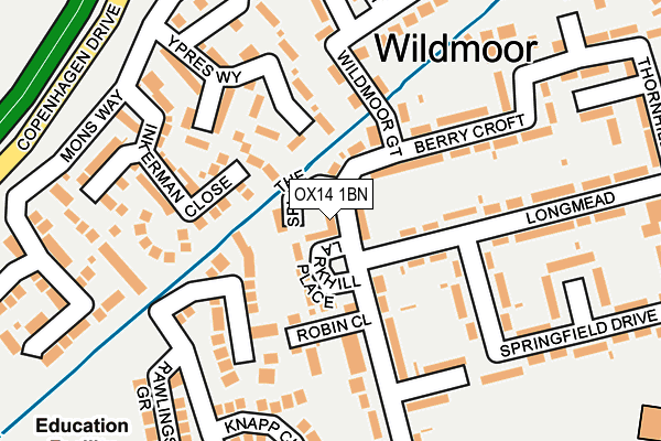 OX14 1BN map - OS OpenMap – Local (Ordnance Survey) OX14 1BN map - OS OpenMap – Local (Ordnance Survey)