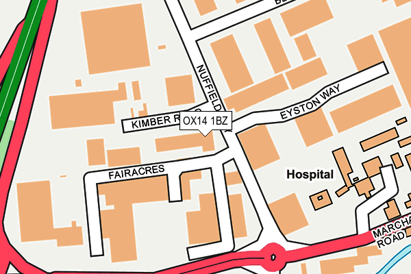 OX14 1BZ map - OS OpenMap – Local (Ordnance Survey) OX14 1BZ map - OS OpenMap – Local (Ordnance Survey)