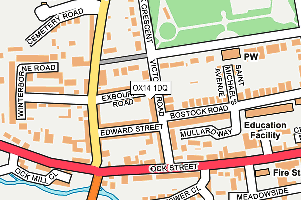 OX14 1DQ map - OS OpenMap – Local (Ordnance Survey) OX14 1DQ map - OS OpenMap – Local (Ordnance Survey)