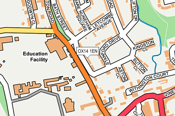 OX14 1EN map - OS OpenMap – Local (Ordnance Survey) OX14 1EN map - OS OpenMap – Local (Ordnance Survey)