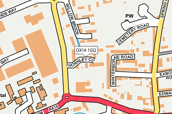 OX14 1GQ map - OS OpenMap – Local (Ordnance Survey) OX14 1GQ map - OS OpenMap – Local (Ordnance Survey)
