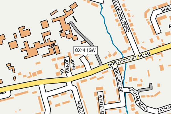 OX14 1GW map - OS OpenMap – Local (Ordnance Survey) OX14 1GW map - OS OpenMap – Local (Ordnance Survey)