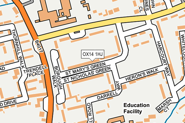 OX14 1HJ map - OS OpenMap – Local (Ordnance Survey) OX14 1HJ map - OS OpenMap – Local (Ordnance Survey)