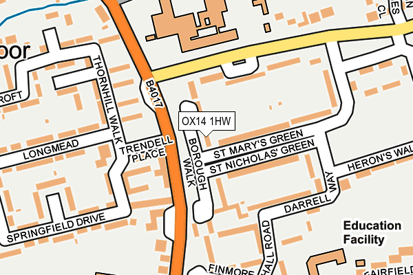OX14 1HW map - OS OpenMap – Local (Ordnance Survey) OX14 1HW map - OS OpenMap – Local (Ordnance Survey)