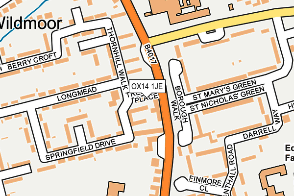 OX14 1JE map - OS OpenMap – Local (Ordnance Survey) OX14 1JE map - OS OpenMap – Local (Ordnance Survey)