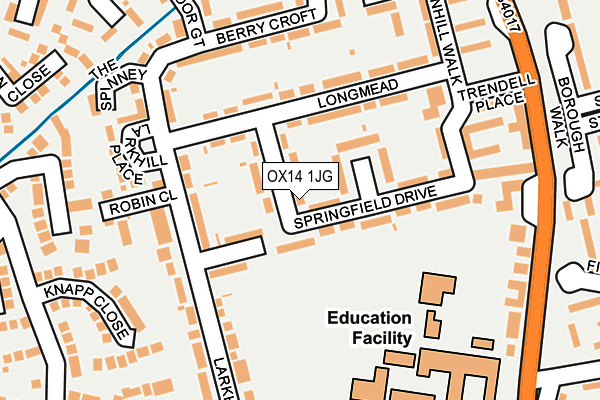 OX14 1JG map - OS OpenMap – Local (Ordnance Survey) OX14 1JG map - OS OpenMap – Local (Ordnance Survey)